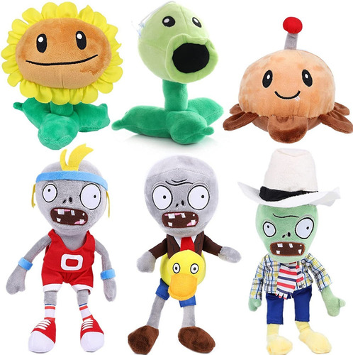 6pcs De Plantas Contra Girasol Zombies,juguete De Guisante R