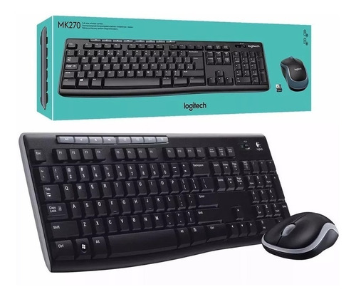 Combo Logitech Mk270 Mouse Y Teclado Inalambrico Usb