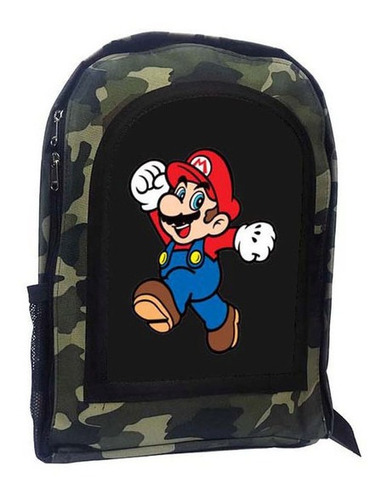 Mochila Camuflada Mario Bross A101