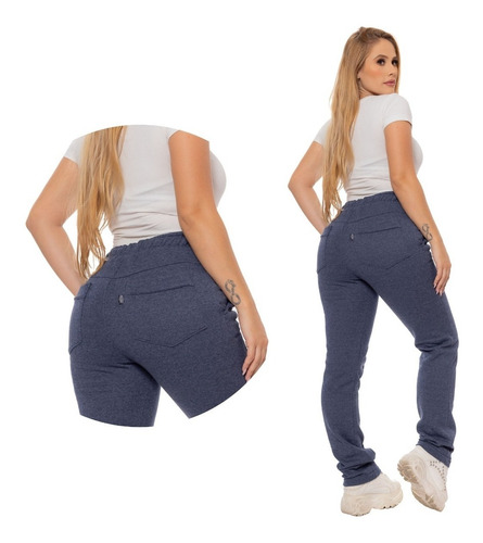 Imagem 5 de 6 de Calça Feminina Moletom Cintura Alta Super Confortável Oferta