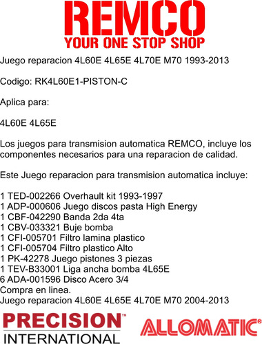 Reparacion Caja Automatica M30 1993-2013