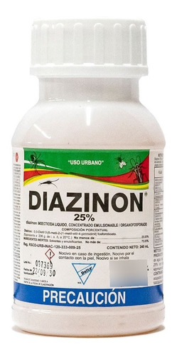 Insecticida Liquido Diazinon 25% Botella De 240 Ml