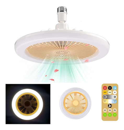 Luz De Ventilador Oscilante De 360° Con Control Remoto Infin