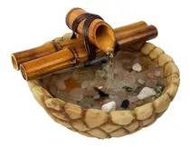 Comprar Fonte De Agua Cascata Feng Shui Mesa Bambu Decorativa 19cm