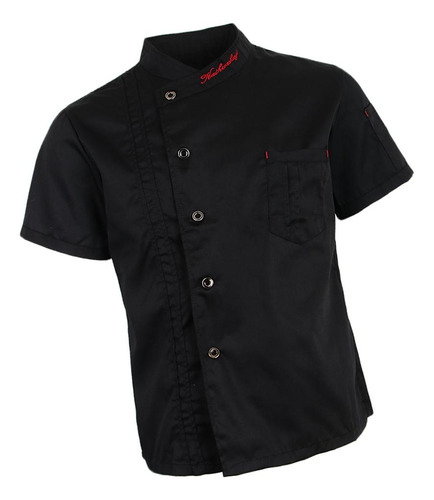 2x Transpirable Hombres Mujeres Chef Abrigo Manga Corta
