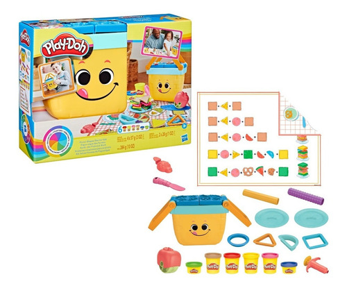 Set De Masas Play-doh Primeras Creaciones Para El Pícnic +3 Color Amarillo