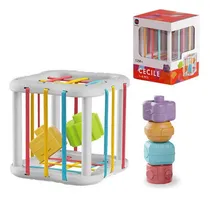 Comprar Cubo Didactico Con Cuerdas Sogas Encastre Formas Cascabel Color Multicolor