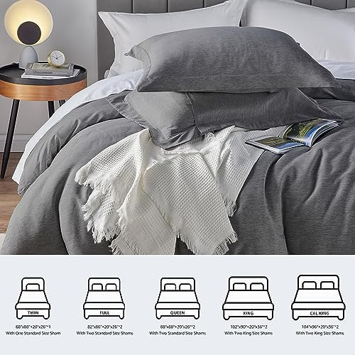 Cozylux Juego De Edredón Tamaño King ' 3 Piezas Gris Oscuro