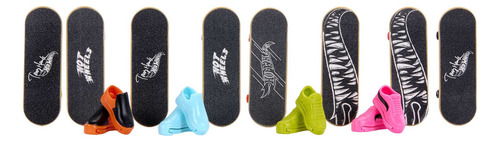 Hot Wheels Skate Paquete De 8 Fingerboards Con Tenis Color Multicolor