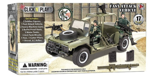 Set Military Fast Attack Vehicle Click N` Play Original