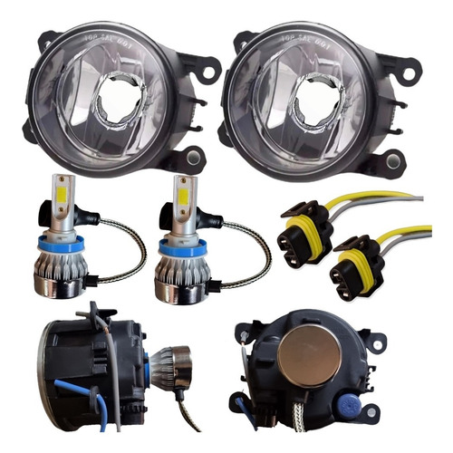 Imagen 1 de 7 de Juego 2 Faros Aux Peugeot 307 207 208 Con Led Y Fichas