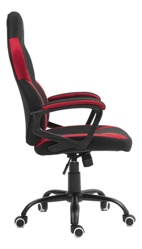 Cadeira Gamer Ninja Jiraya, Tecido, Preto E Vermelho