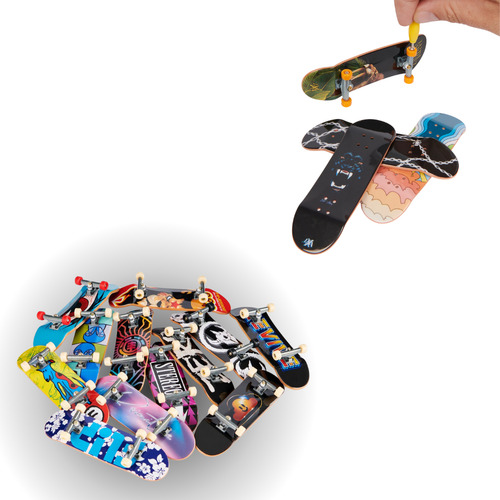 Skates Para Dedos Tech Deck Set De Patinetas Pack De 4 Skate Multicolor Blanco