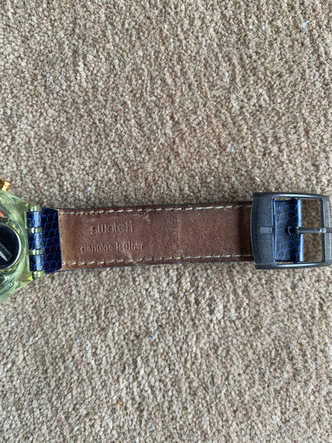 Relogio Swatch, Anos 90, Cronografico,en Otimo Estado,couro