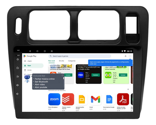 Multimidia Pajero Tr4 Android 14 2gb Carplay 9p Voz Qled