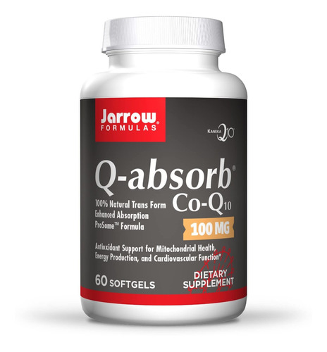 Jarrow Formulas Q-absorbe Co-q10 100 Mg - 60 Cápsulas Blanda