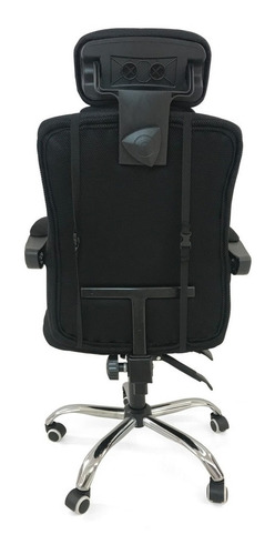 Iko Shop Silla gamer ergonómica negra con tapizado de tela