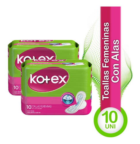 Toallas Sanitarias Diurna Tela Extra Suave 2 X 10 Kotex