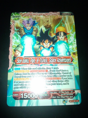 Son Goku, Pan, And Trunks, Space Adventure Carta Dragon Ball