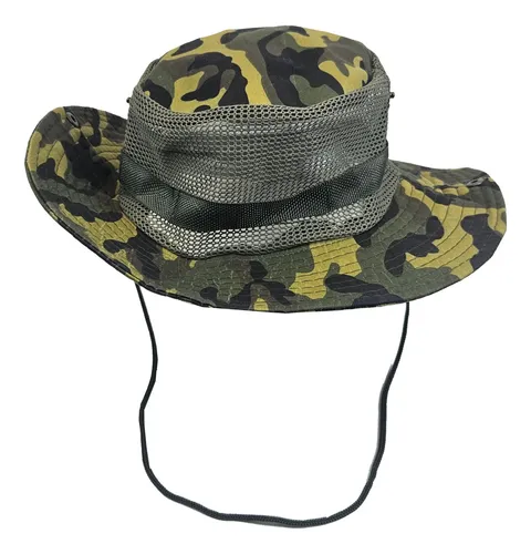comprar Sombrero Explorador Camping, Pesca O Caza Camuflado Con Red