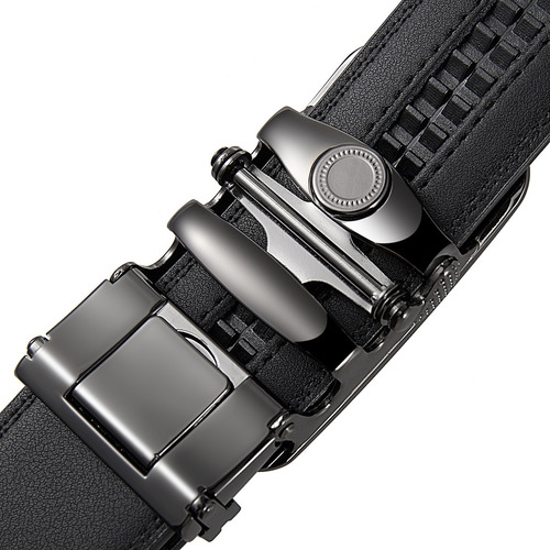 Cinturón Con Hebilla Automática Para Hombre Cinturón De Piel