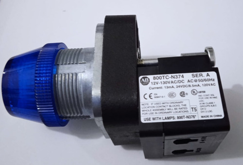 Lampara Azul: Marca: Allen Bradley, Modelo: 800t-qh2b (Usado)