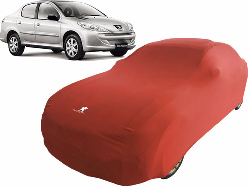 Capa Para Carro De Tecido Peugeot 207 Passion Cor Vermelha