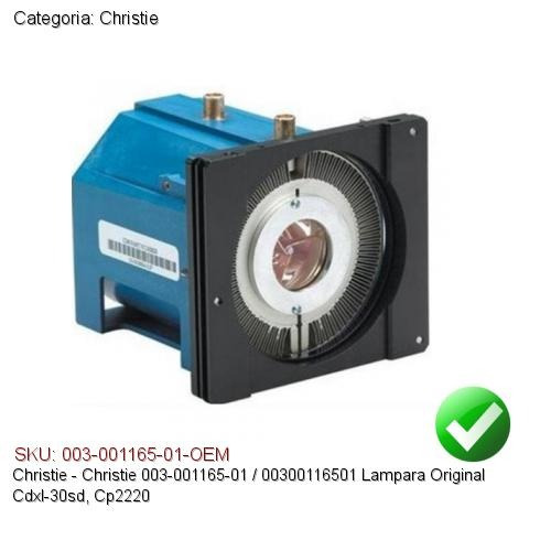Lampara Proyector Christie 003-001165-01 Cdxl-30sd,cp2220