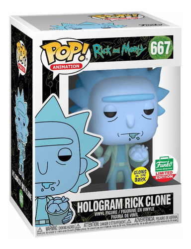 Funko Pop! Hologram Rick Clone #667- Glows In The Dark -le