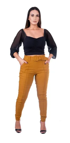 Kit 2 Cal a Social Feminina Tecido Confortavel Roupa Inverno