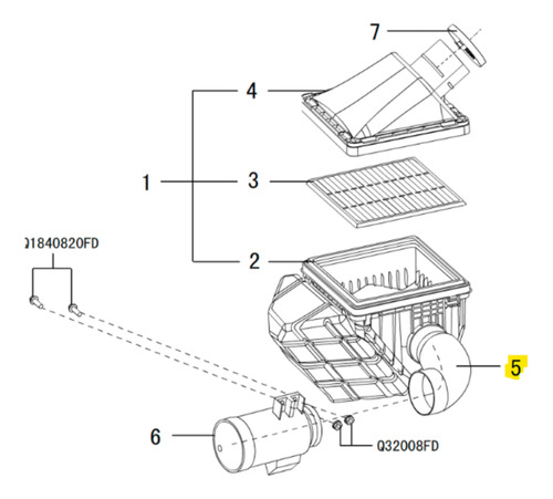 Tubo Admision (codo Caja Del Filtro) Great Wall Haval H3