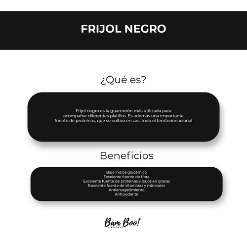 Frijol Negro 1 Kg. Bam Boo! Lifestyle
