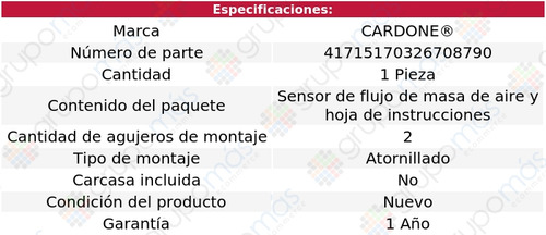 Sensor Maf Cardone Toyota Highlander 2014 A 2016