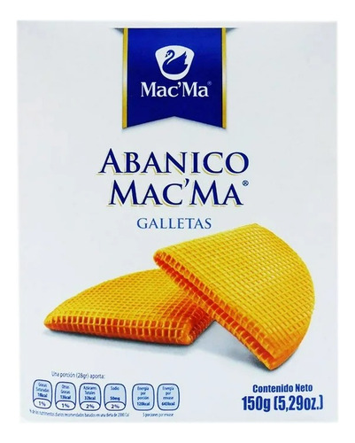 2 Pza Galletas Mac´ma Abanicos 150 G