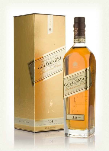 Imagen 6 de 10 de Whisky Johnnie Walker Gold Label 18 Años 750ml En Estuche