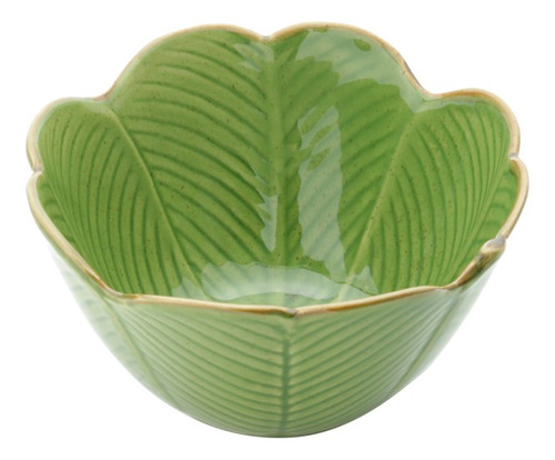 Imagem 4 de 6 de Centro De Mesa Decorativo De Ceramica Banana Leaf Verde