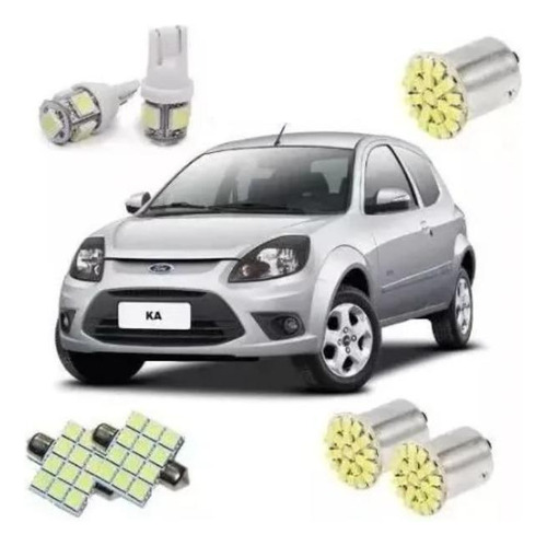 Kit Lâmpadas Led Ford Ka 08 Até 13 Super Branca Xenon Top