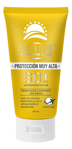 Protector Solar Fotosun Uv 100 50+fps 60ml Facial
