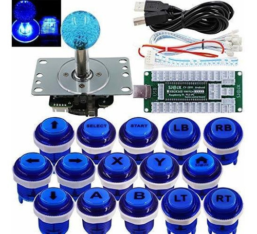 Imagen 1 de 6 de Sjjx Arcada Controlador De Juegos Usb Kit De Encoder Led Ch