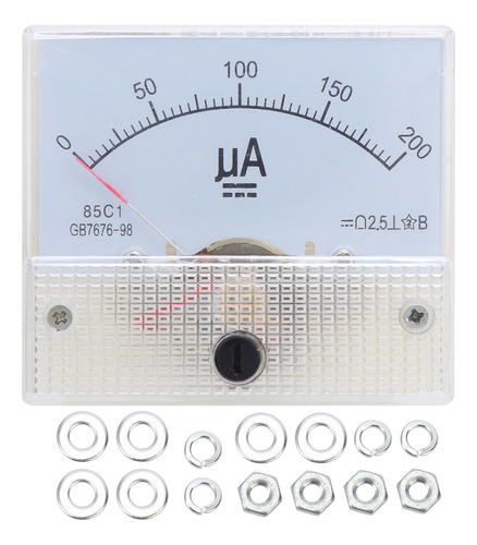 Amperímetro Analógico 85c1 Dc 0 ~ 200ua Medidor De Corrente