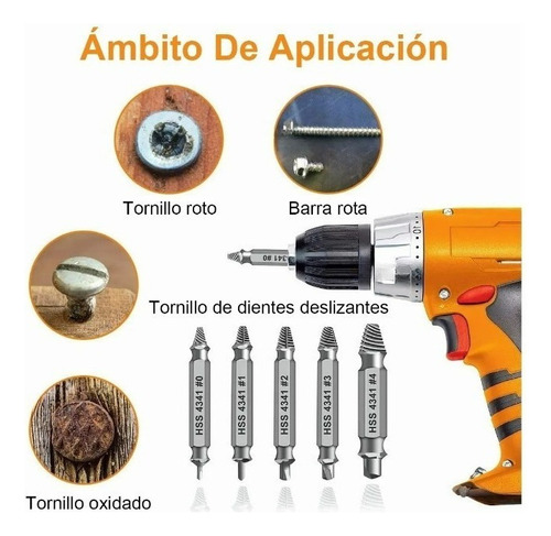 Extrator Remove Removedor De Parafuso Varredura De Parafuso
