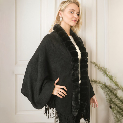 Capa Chal De Mujer De Invierno, Chaqueta De Punto De Moda