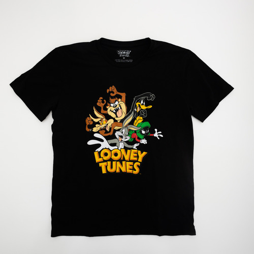 Polera Hombre Amigos Negro Looney Tunes