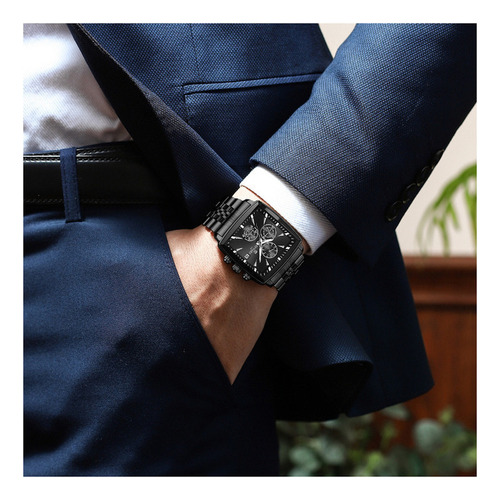 Reloj De Cuarzo Reward Cuadrado Con Cronógrafo