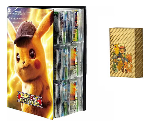 Album  Pokémon Original Para 432 Cartas  + 55 Cartas Doradas