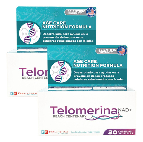 Suplemento Telomerina Nad+ 60 Cápsulas