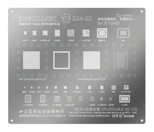Stencil Mechanic S24 Ibga iPhone 6g / 6 Plus