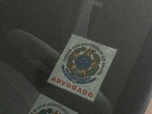 Adesivo Advogado Para Uso Interno No Vidro Do Carro