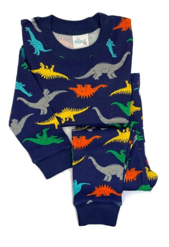 Pijama Largo Niños/as 100% Algodón Dinosaurios