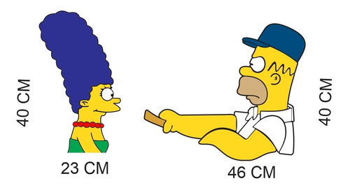 Corte De Vinil Homero Manejando Y Marge Copiloto